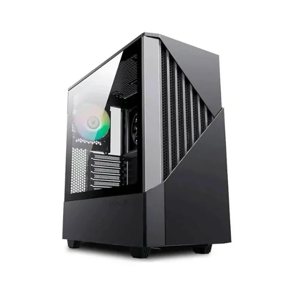 Case Gamemax Gaming Contac COC Mid Tower - 3 Ventiladores ARGB - Vidrio Templado - Gris/Negro