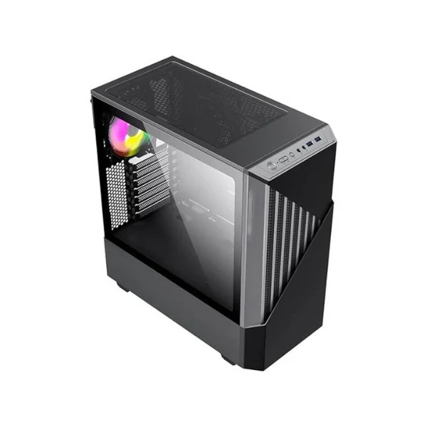 Case Gamemax Gaming Contac COC Mid Tower - 3 Ventiladores ARGB - Vidrio Templado - Gris/Negro