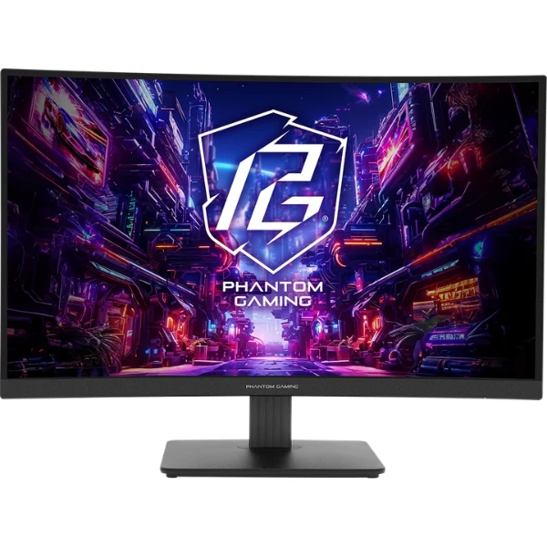 Monitor ASRock Gaming 27" Curvo PG27QRT1B - QHD 2560x1440 - 180Hz - VA - AMD FreeSync - 3xUSB - HDMI/DisplayPort - Negro