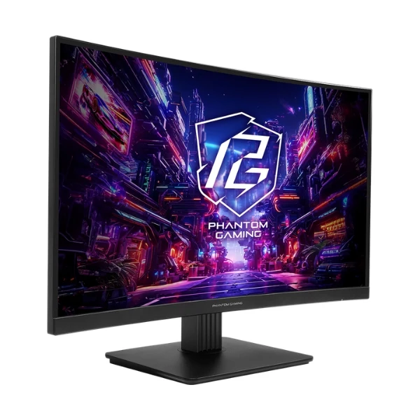 Monitor ASRock Gaming 27" Curvo PG27QRT1B - QHD 2560x1440 - 180Hz - VA - AMD FreeSync - 3xUSB - HDMI/DisplayPort - Negro