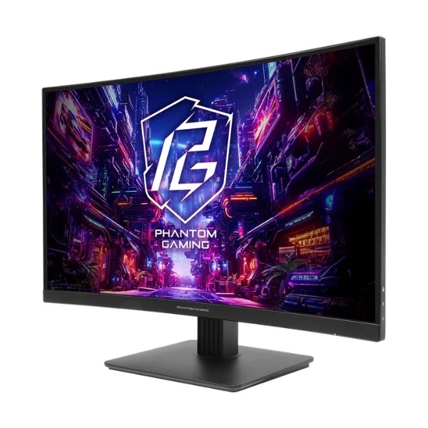 Monitor ASRock Gaming 27" Curvo PG27QRT1B - QHD 2560x1440 - 180Hz - VA - AMD FreeSync - 3xUSB - HDMI/DisplayPort - Negro
