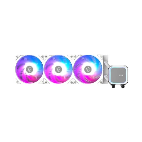 Enfriador Líquido MSI MAG CORELIQUID A13 360 ARGB - LCD 2.1" - 300W TDP - Intel LGA1700/LGA1851 - AMD AM4/AM5 - Blanco