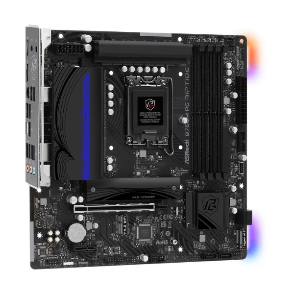 Tarjeta Madre ASRock B760M PG Riptide WiFi - mATX - Socket LGA1700 - DDR5 7200+ - PCIe 4.0 - 2x M.2 - WiFi 6E