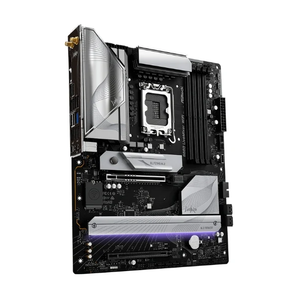 Tarjeta Madre ASRock B860 LiveMixer WiFi - ATX - Socket LGA1851 - DDR5 8666+ - PCIe 5.0 - 3x M.2 - Thunderbolt 4 - WiFi 6E