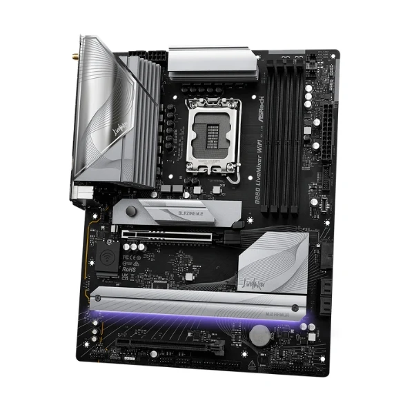 Tarjeta Madre ASRock B860 LiveMixer WiFi - ATX - Socket LGA1851 - DDR5 8666+ - PCIe 5.0 - 3x M.2 - Thunderbolt 4 - WiFi 6E