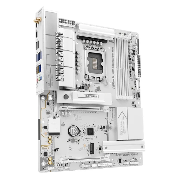 Tarjeta Madre ASRock B860 Challenger WiFi - ATX - Socket LGA1851 - DDR5 8666+ - PCIe 5.0 - 3x M.2 - WiFi 7 - Blanco