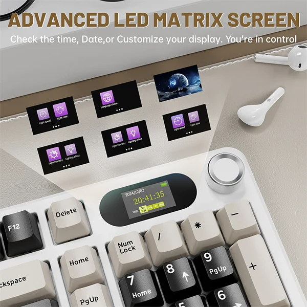 ATTACK SHARK X98 PRO Wireless Blueberry Switch (Cheese White)