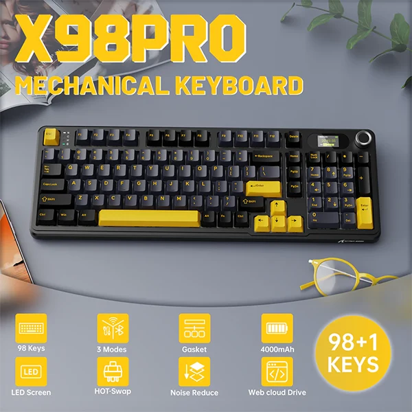 ATTACK SHARK X98 PRO Wireless Blueberry Switch (Star Black)