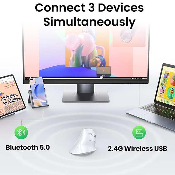 Ugreen Vertical Wireless MU008 Blanc (45759)