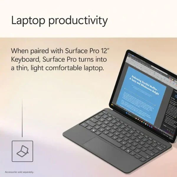 Tablet Microsoft Surface Pro Copilot+ PC 12" Snapdragon X Plus 512GB 16GB RAM - Platinum