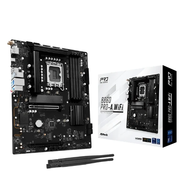 Tarjeta Madre ASRock B860 Pro-A WiFi - ATX - LGA1851 - DDR5 - WiFi 6E - Bluetooth 5.3