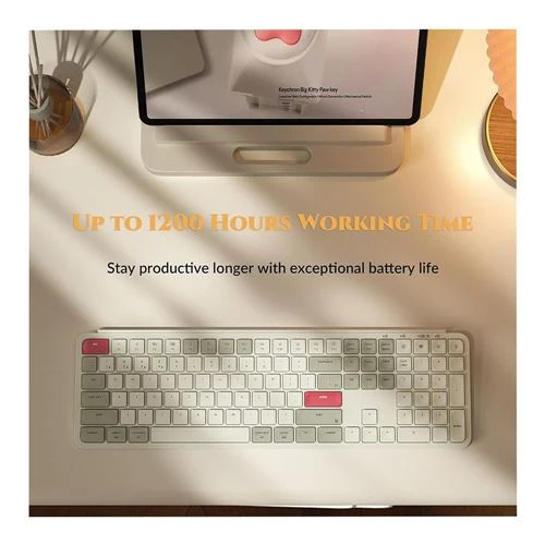 Teclado Keychron B6 Pro Ultra Slim Inalámbrico Full-Size - Rojo Retro