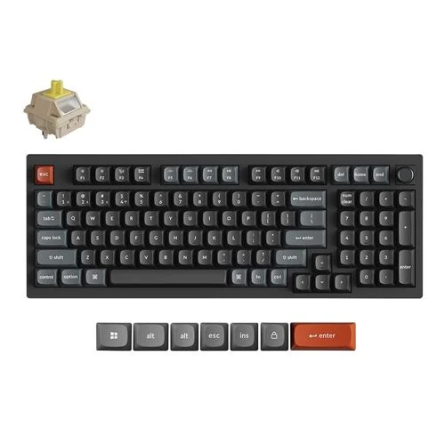 Teclado Keychron V5 Ultra 8K Mecánico Inalámbrico 96% - Negro