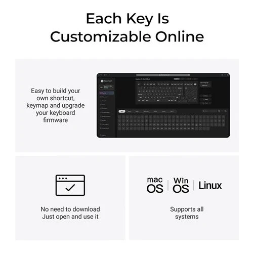 Teclado Keychron V5 Ultra 8K Mecánico Inalámbrico 96% - Negro