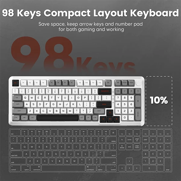 Redragon K688 Pro Wireless (White/Gray/Black)
