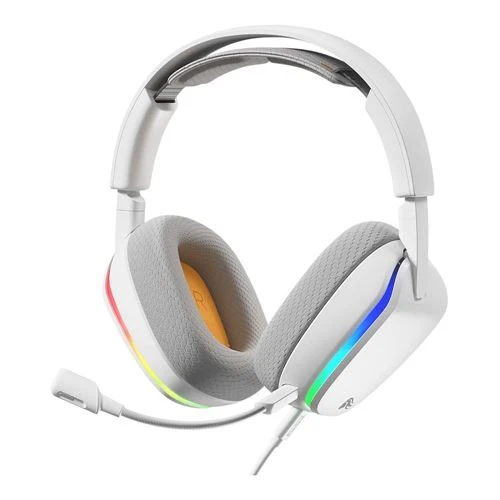 Audífonos Glorious GHS Eternal RGB Cableado Gaming Blanco