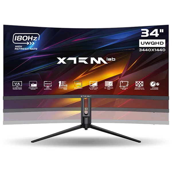 XTRMLAB X34G18VCQ 34" 180Hz Curved WQHD