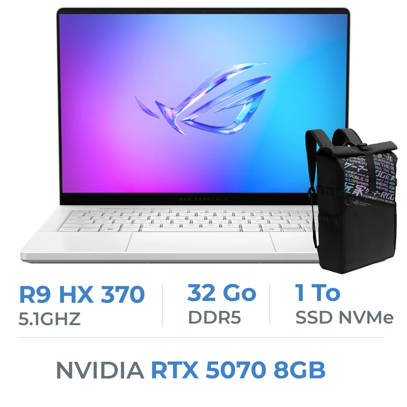 Asus ROG Zephyrus G14 (2025) AMD Ryzen AI 9 HX 370/32GB DDR5/1TB SSD/RTX 5070/14" 120Hz OLED