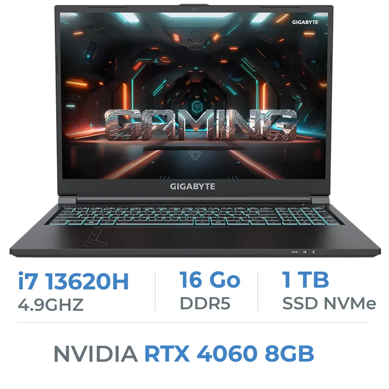 Gigabyte G6-KF-H3EE894KD i7 13620H/16GB DDR5/1TB SSD/RTX4060 8GB/16" 165Hz