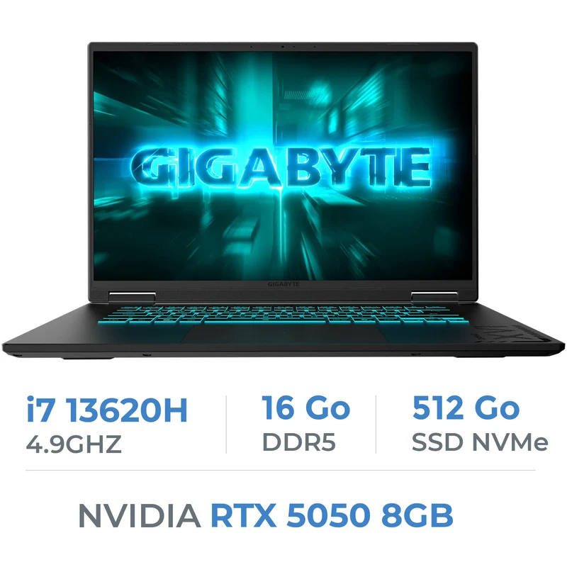 Gigabyte Gaming A16 CTHI3FR893SD i7-13620H/16GB DDR5/512GB SSD/RTX 5050 8G/16" 165Hz