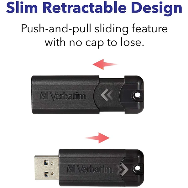 Verbatim Clé USB PinStripe 3.0 de 128GB Noire