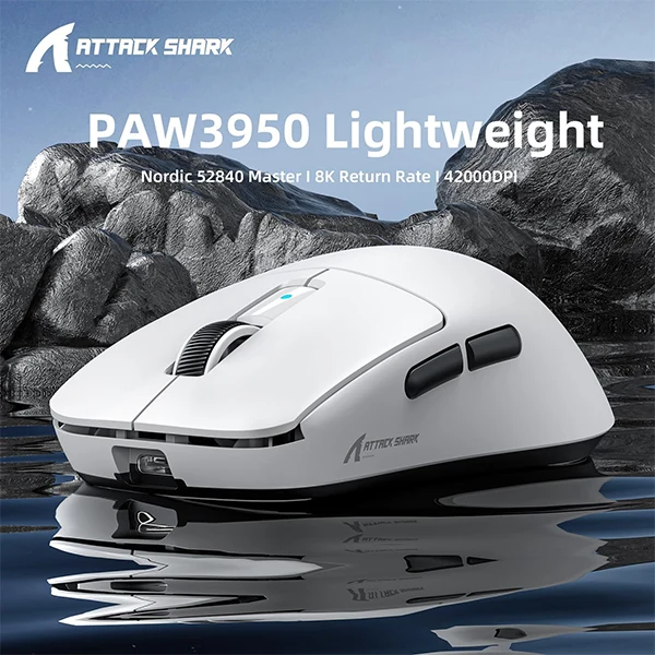 ATTACK SHARK R6 White