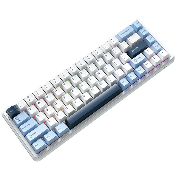 Ajazz ak680 max wireless White Blue 8+1k