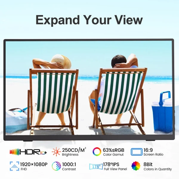 XTRMLAB V156F02 15.6" Moniteur portable