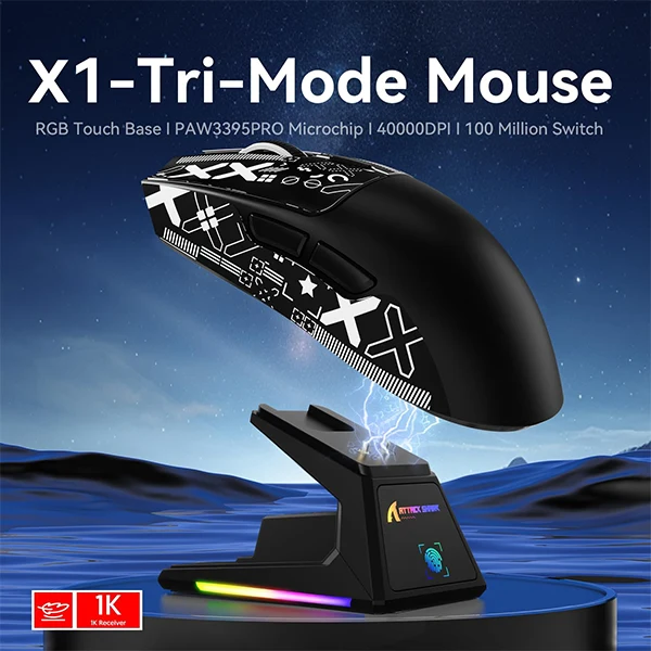 ATTACK SHARK X1 (Black&Tape)