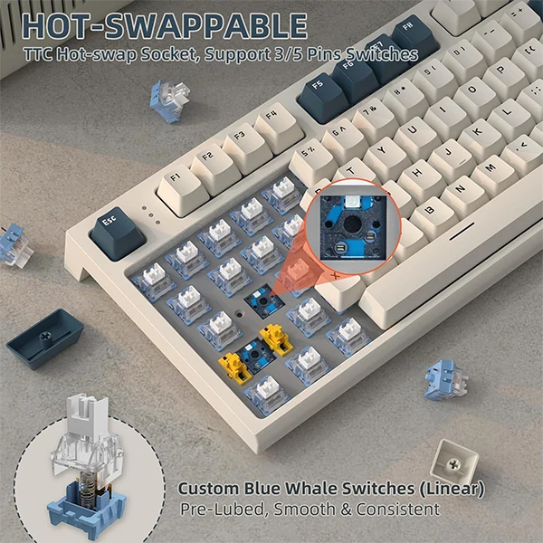 ATTACK SHARK K86 Timing machine (Blue Whale Switch)
