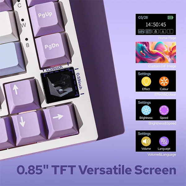 EPOMAKER Ajazz AK820 Pro Purple (Flying Fish Switch)