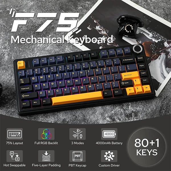 AULA F75 Thunder Black (Reaper Switch)