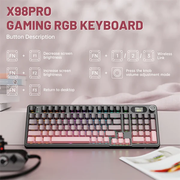 ATTACK SHARK X98Pro Blackberry (Blueberry Switch)