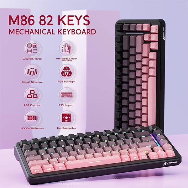 ATTACK SHARK M86 Blackberry (Blueberry Switch)