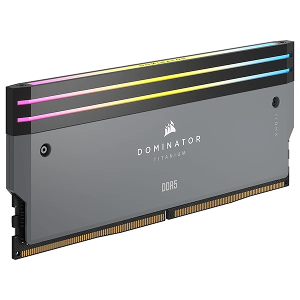Corsair Dominator Titanium DDR5 RGB 32 Go (2 x 16 Go) 6000 MHz CL30 - Gris