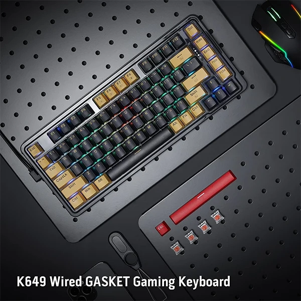 Redragon K649 78% Wired (Black/Yellow)