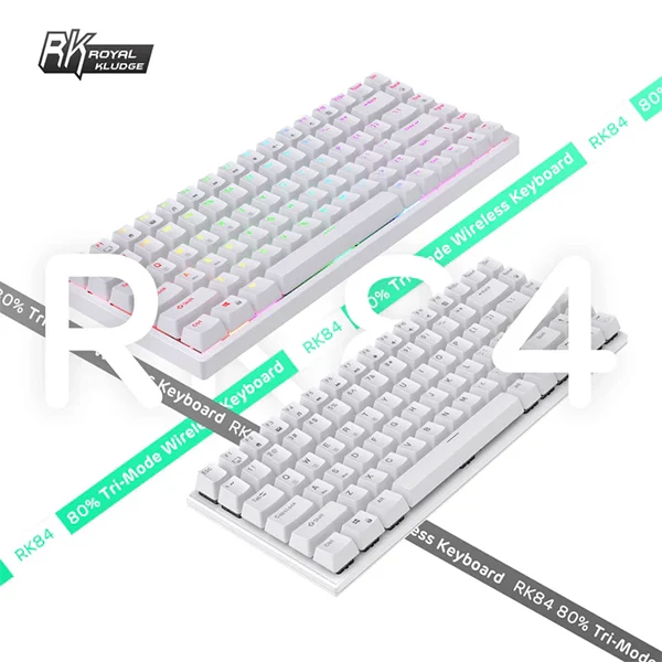 Royal Kludge RK84 RGB Red Switch (White)