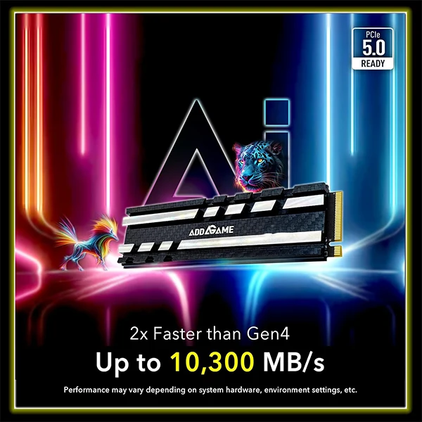 Addlink G55H 1TB SSD M.2 2280 PCIe GEN5X4 NVMe Avec Heatsink