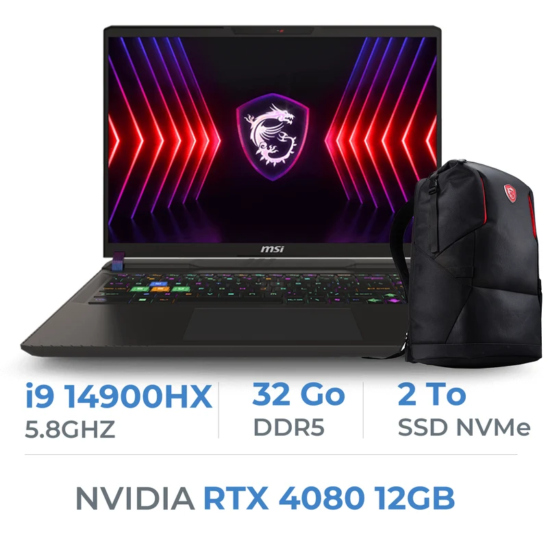 MSI VECTOR 16 HX A14VGG-811MA i9 14900HX/32GB/2TB SSD/RTX4080/16" 240Hz