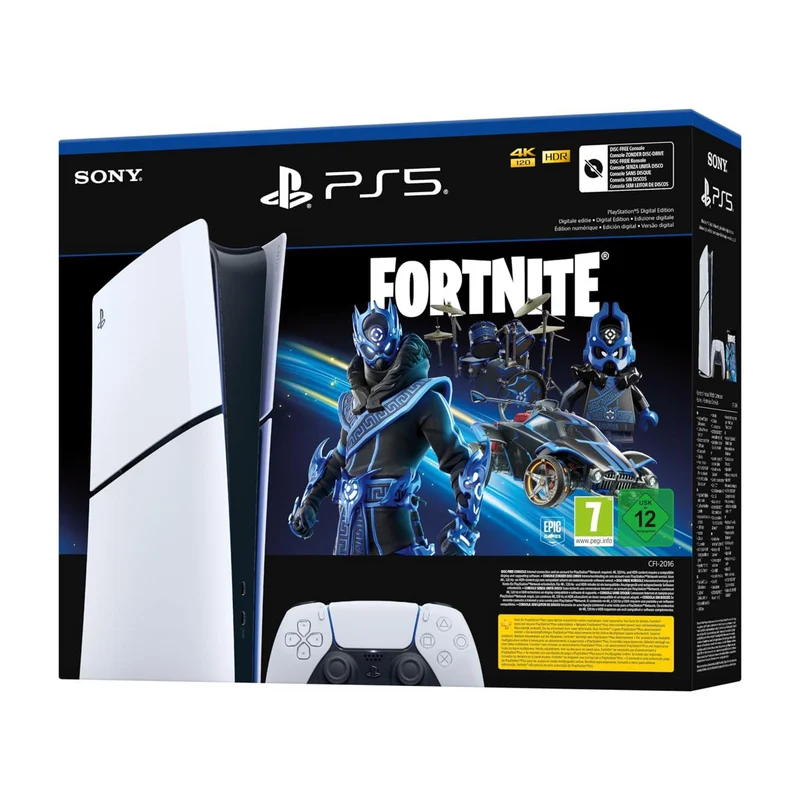 Sony PlayStation 5 Slim Digital Edition Fortnite Cobalt Star Bundle