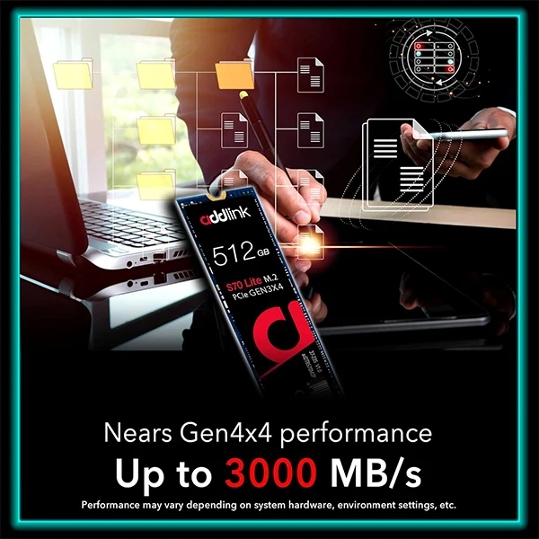 Addlink S70 Lite 512GB SSD M.2 PCle GEN3X4