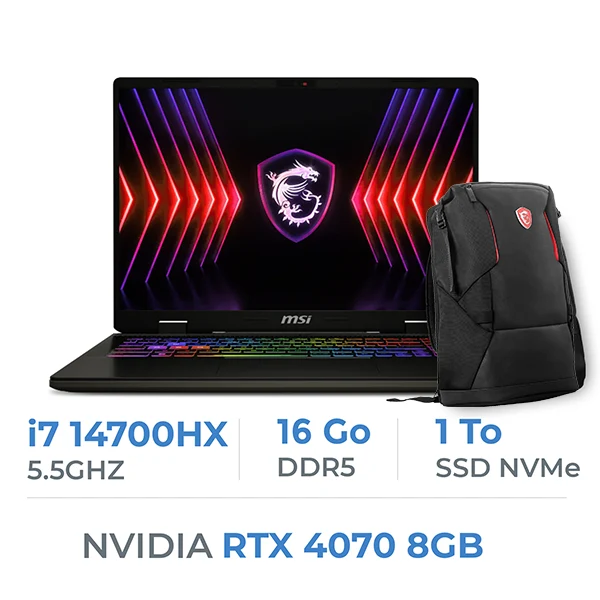 MSI SWORD 16 HX B14VGKG i7-14700HX/16GB DDR5/1TB SSD/RTX 4070 8Gb/16" 165Hz