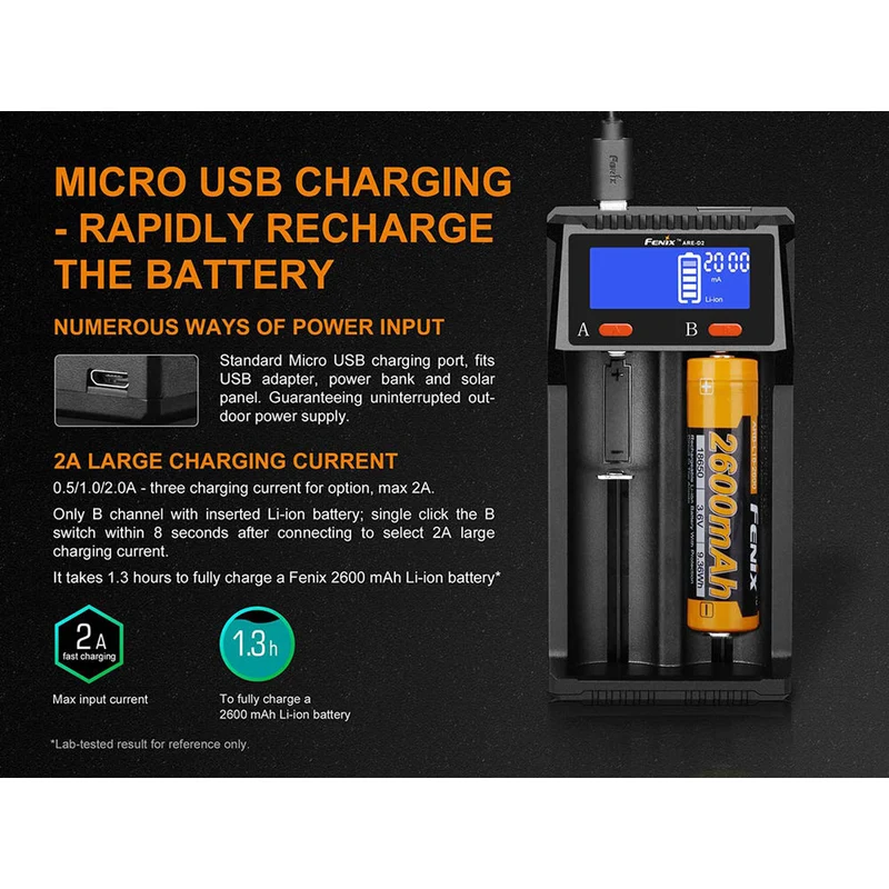 Cargador Fenix Flashlight ARE-D2