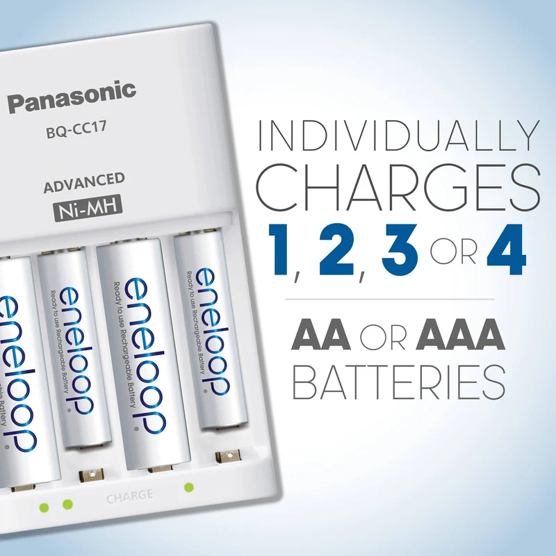 Cargador Panasonic eneloop Kit con 4-Pack AAA Ni-MH
