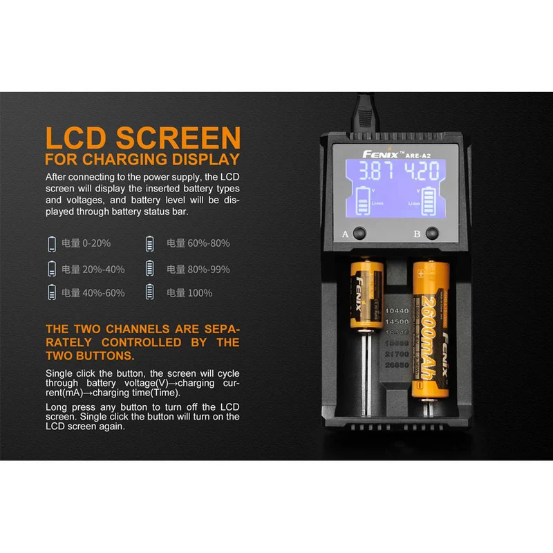 Cargador Fenix Flashlight ARE-A2