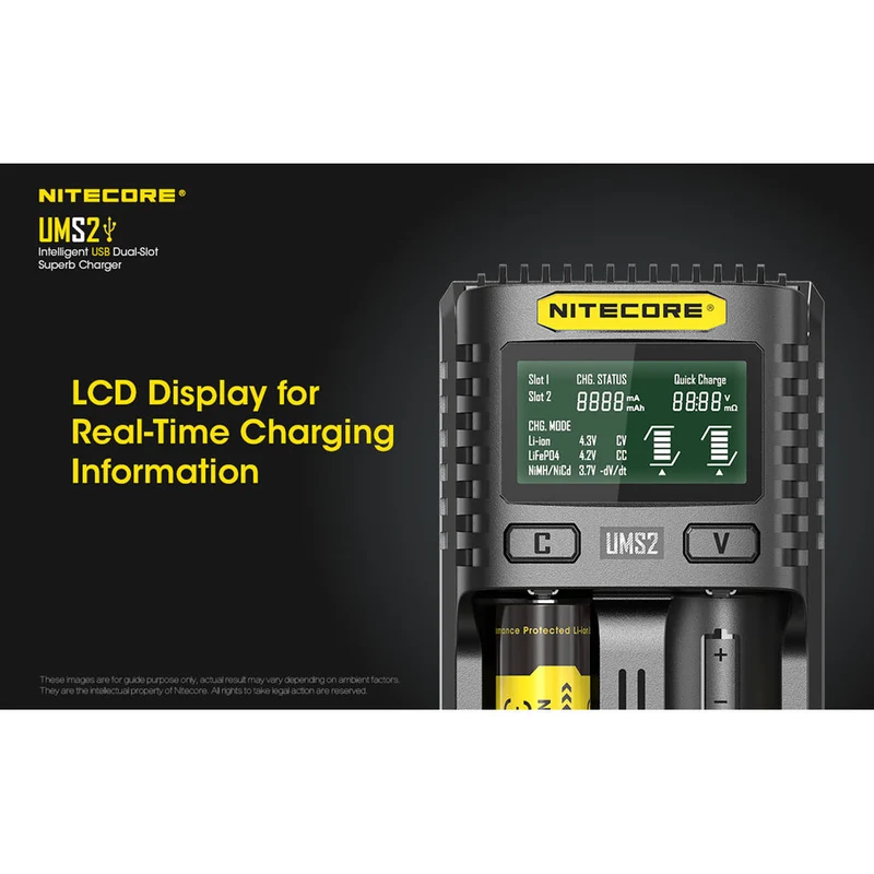 Cargador Nitecore UMS2 Intelligent USB Dual-Slot Superb