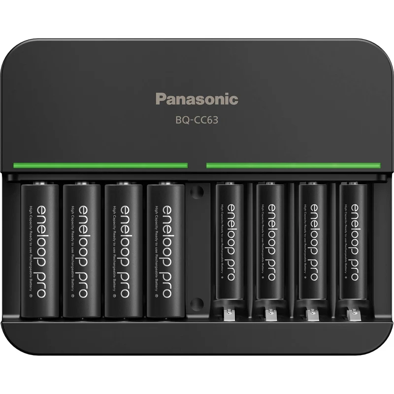 Cargador Panasonic BQ-CC63 eneloop Pro 8-Slot Quick con