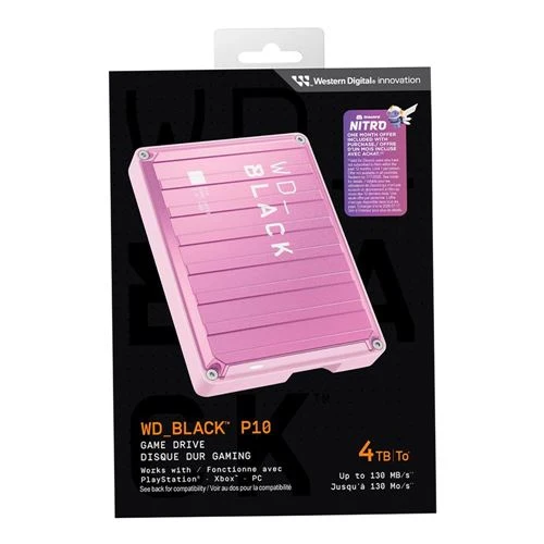 Disco Duro Externo WD_BLACK P10 Game Drive 4TB USB 3.2