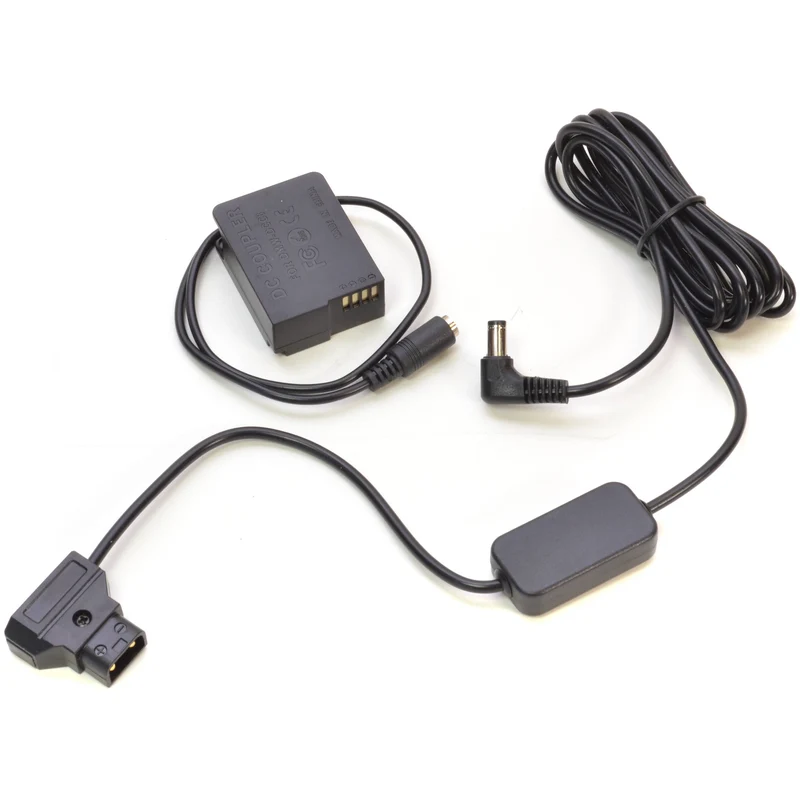 Adaptador de Corriente Bescor Panasonic Lumix & Sigma fp DMW-BLC12 Coupler & D-Tap 8V Drop Down Adapter Kit