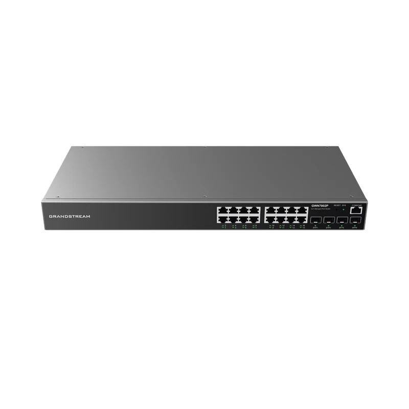 Switch Grandstream GWN7802P 16 Puertos PoE+ Gigabit